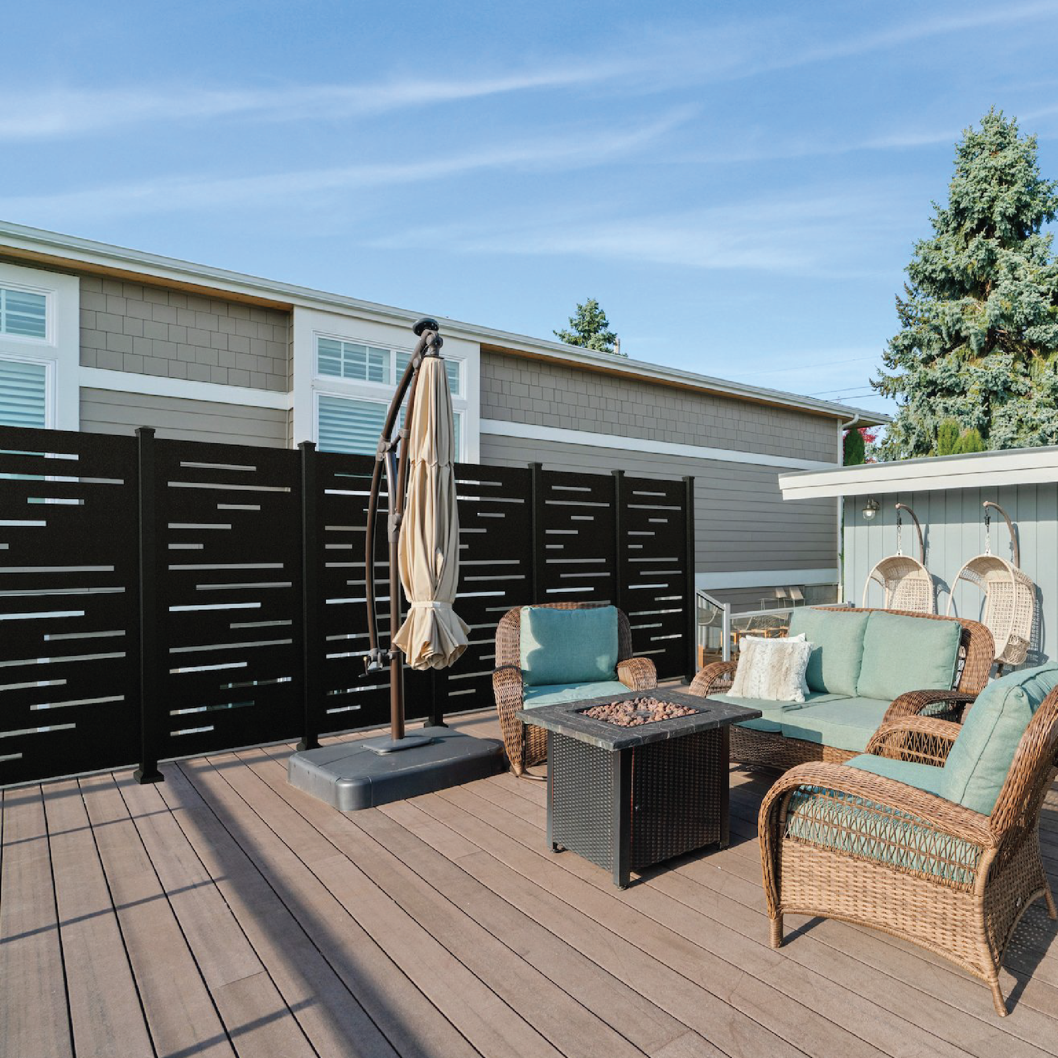 Sunbelly outdoor privacy screens – premium deck privacy screen panels